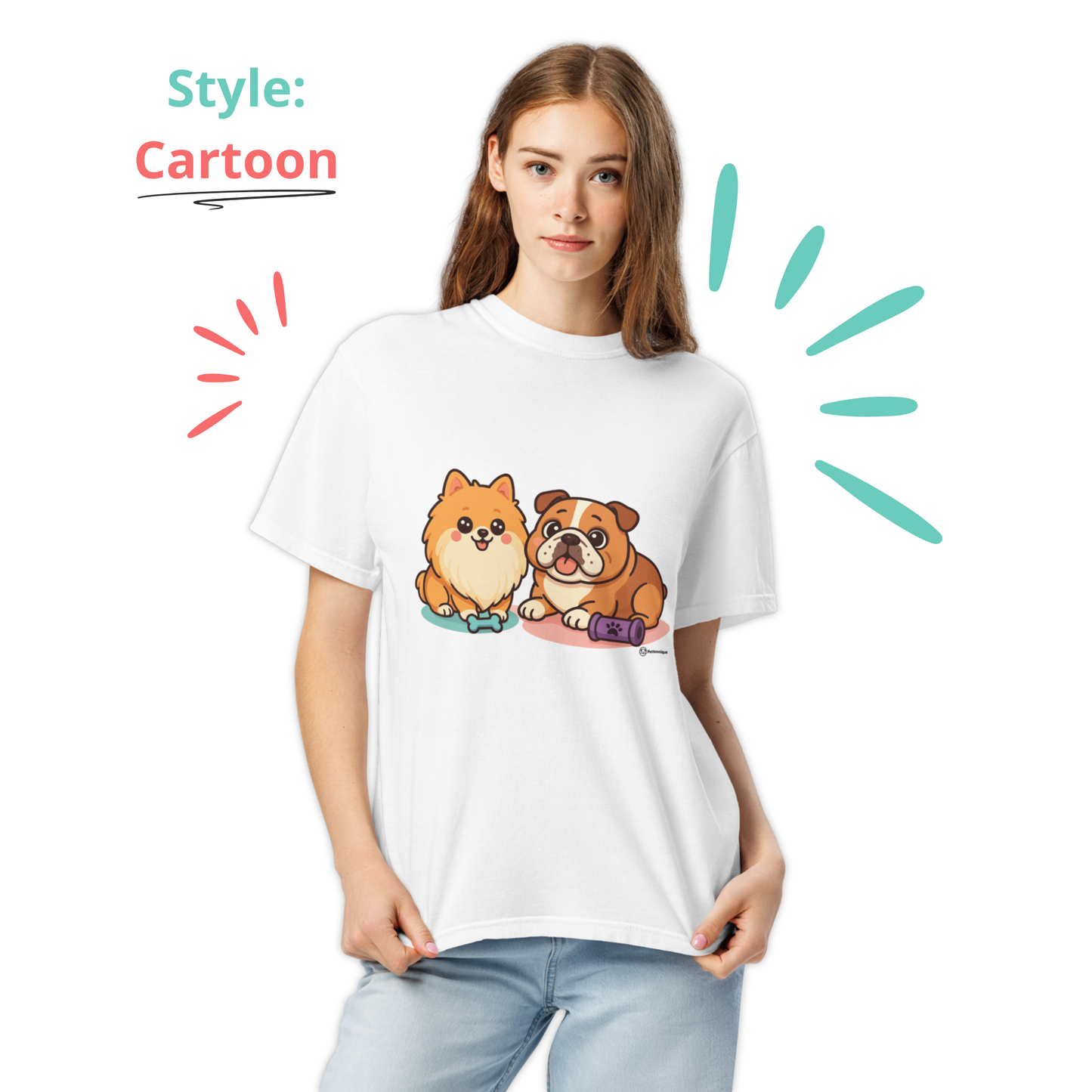 Custom Pet T-Shirt – Personalized with Your Pet’s Cartoon