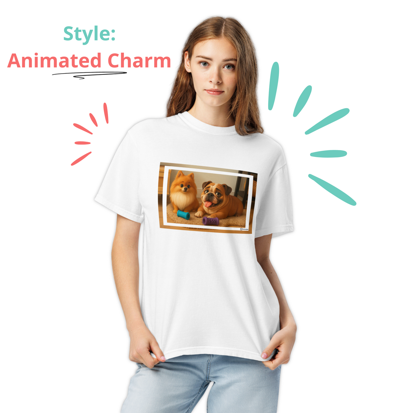 Custom Pet T-Shirt – Personalized with Your Pet’s Cartoon