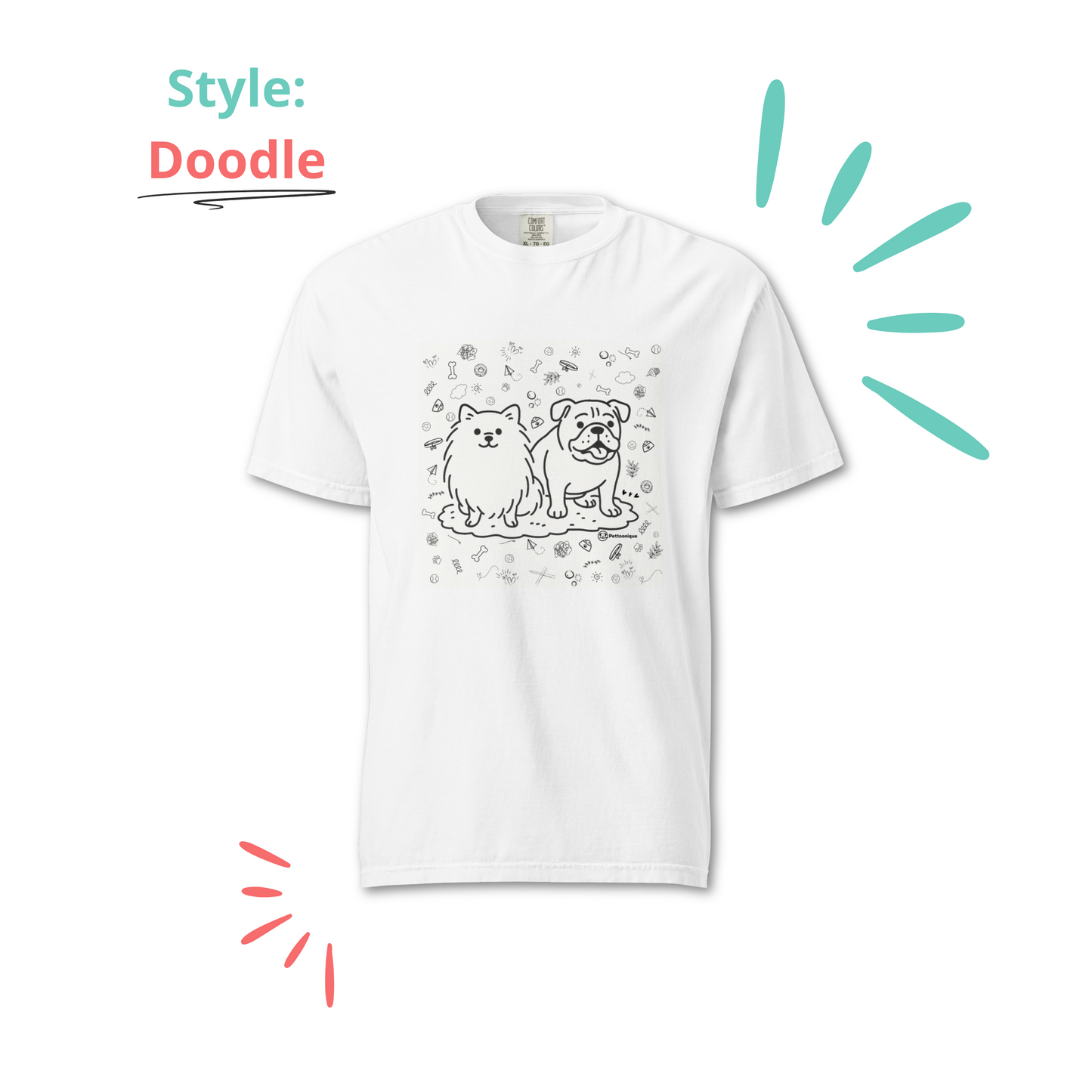 Custom Pet T-Shirt – Personalized with Your Pet’s Cartoon