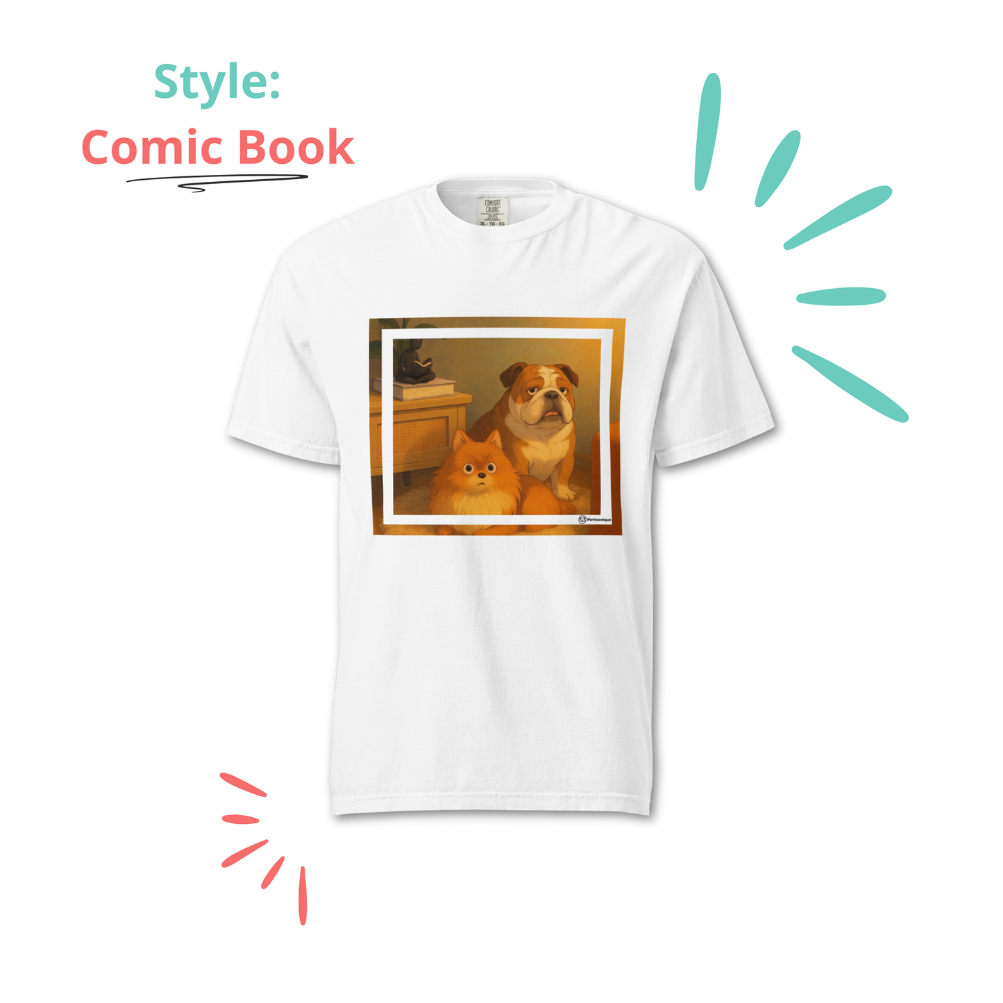 Custom Pet T-Shirt – Personalized with Your Pet’s Cartoon