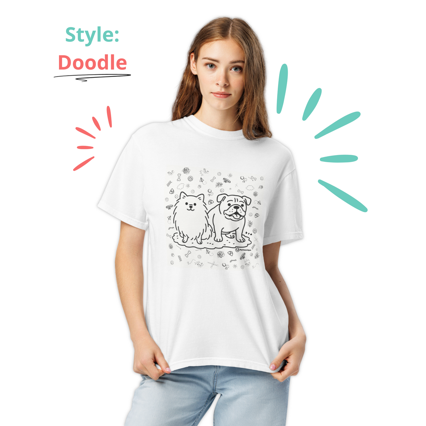 Custom Pet T-Shirt – Personalized with Your Pet’s Cartoon