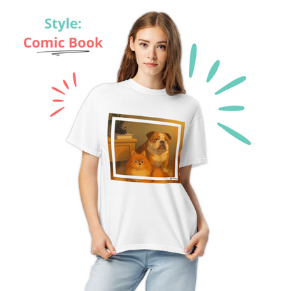Custom Pet T-Shirt – Personalized with Your Pet’s Cartoon