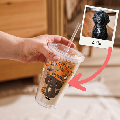 Custom Halloween Cartoon Pet Portrait Tumbler