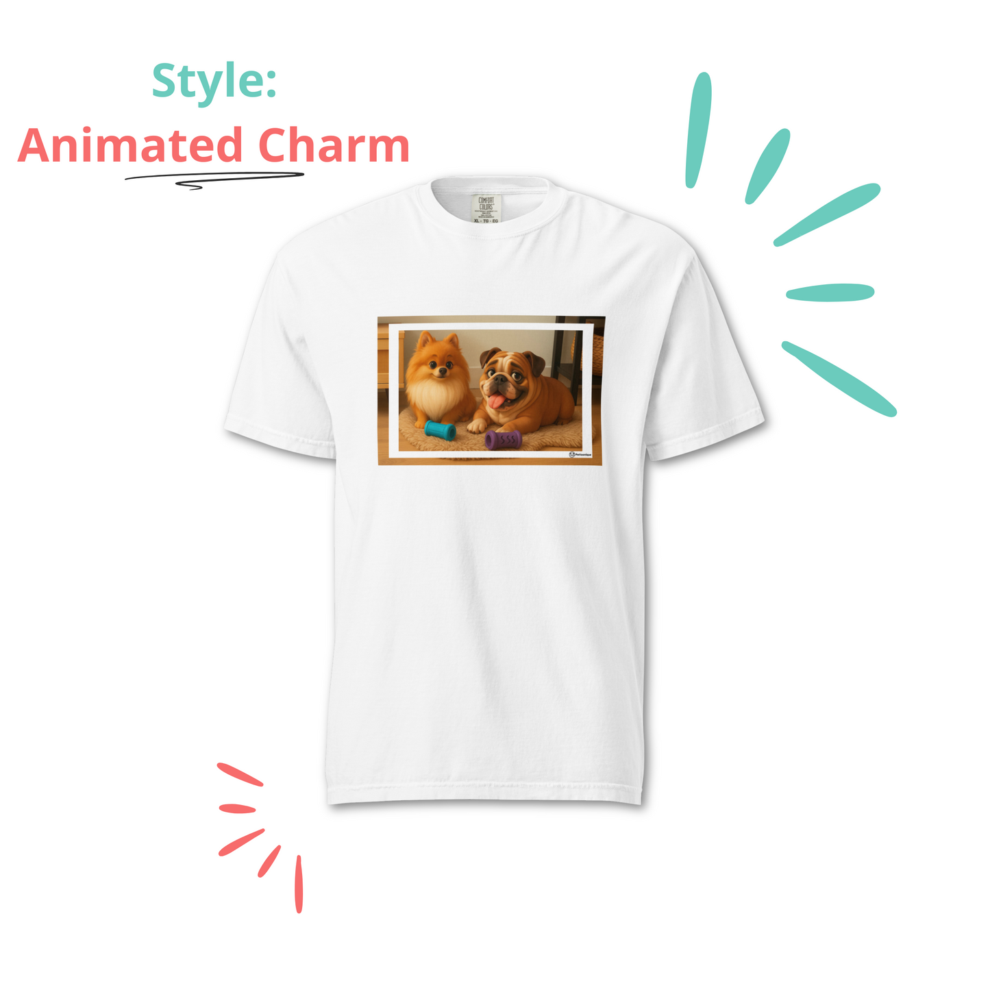 Custom Pet T-Shirt – Personalized with Your Pet’s Cartoon