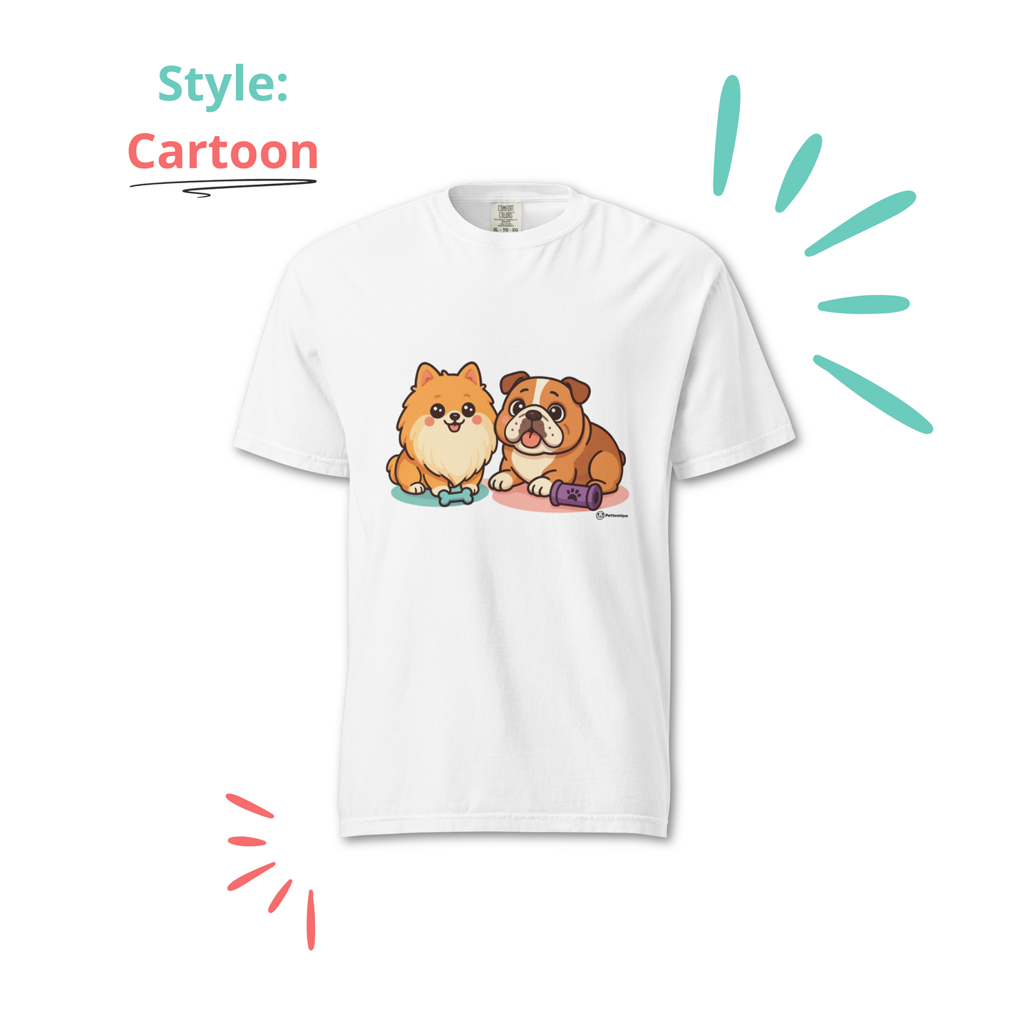 Custom Pet T-Shirt – Personalized with Your Pet’s Cartoon