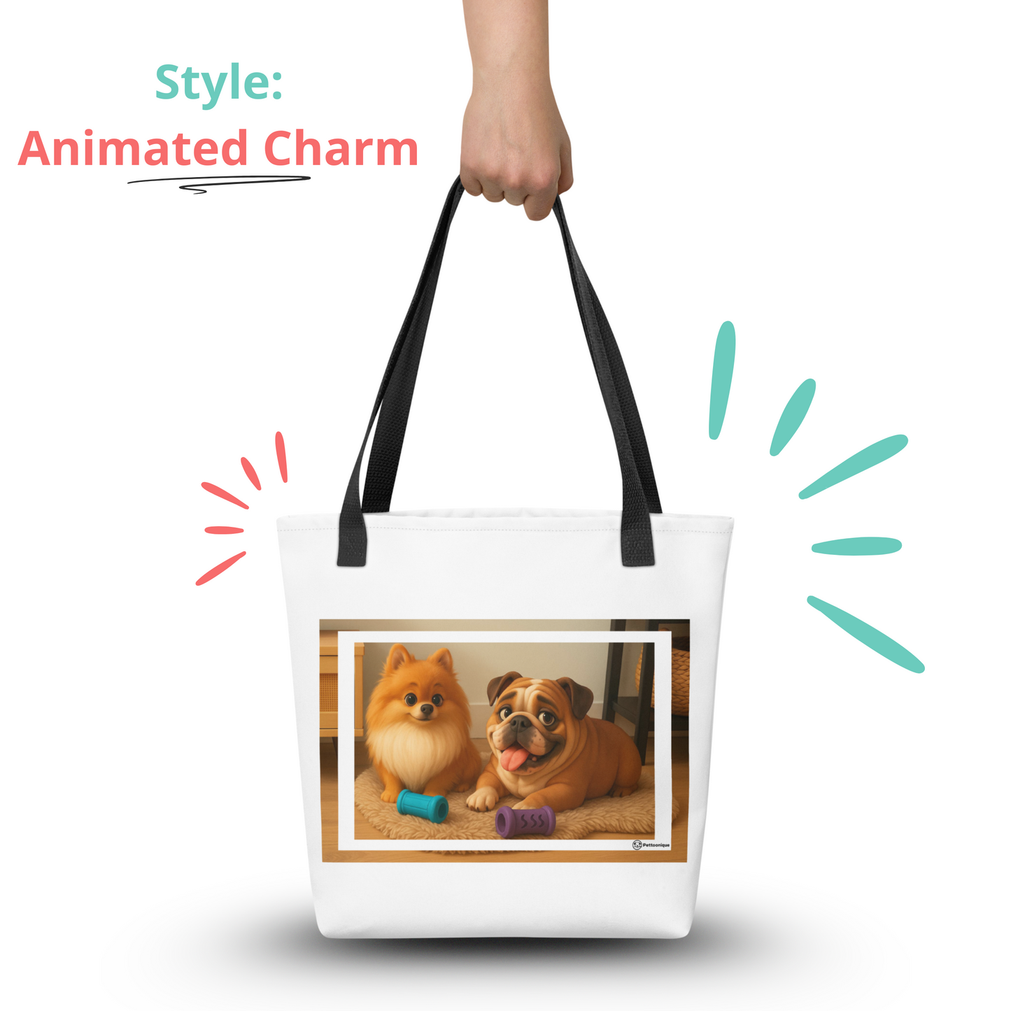 Personalized Pet Portrait Tote Bag