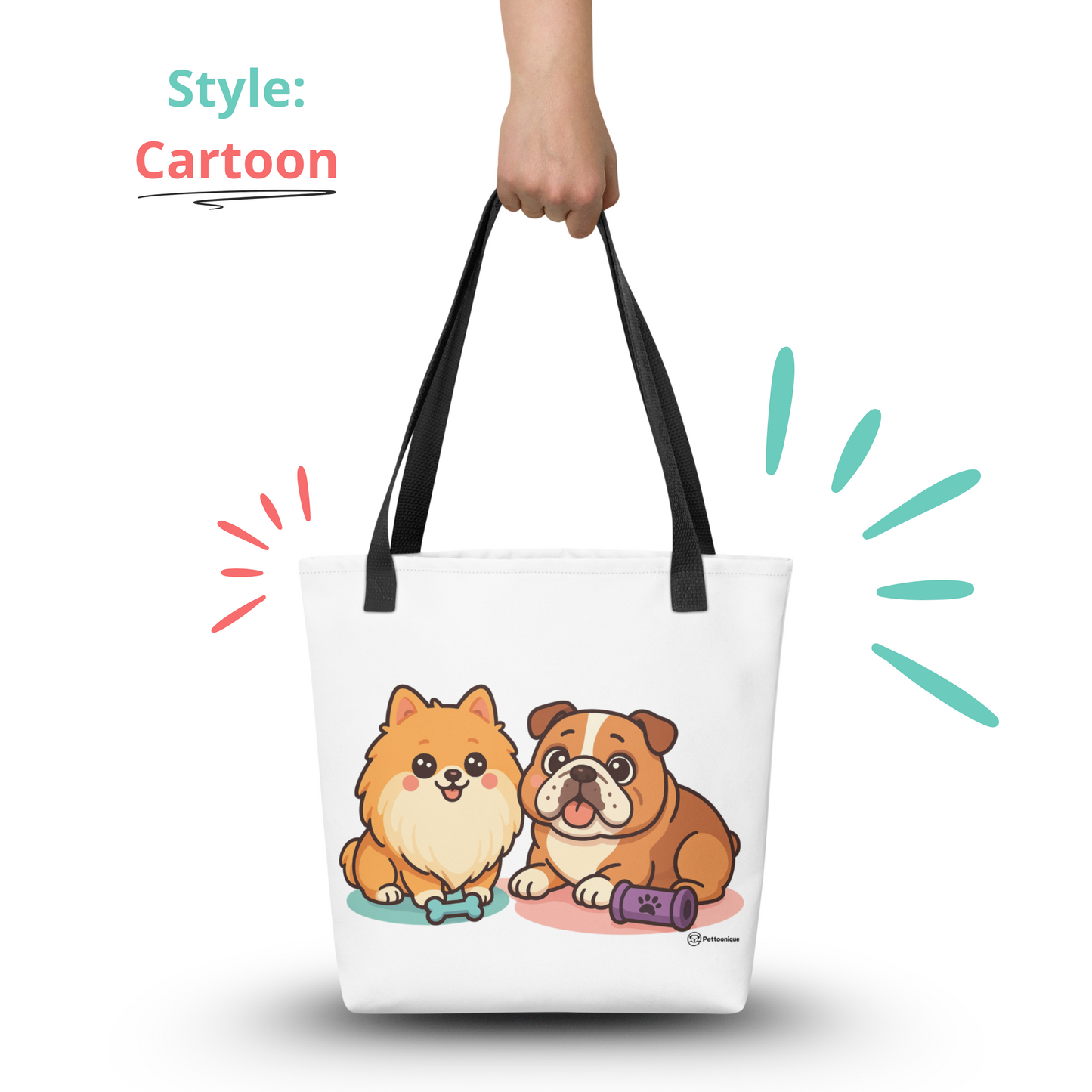 Personalized Pet Portrait Tote Bag