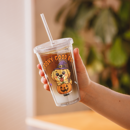 Custom Halloween Cartoon Pet Portrait Tumbler